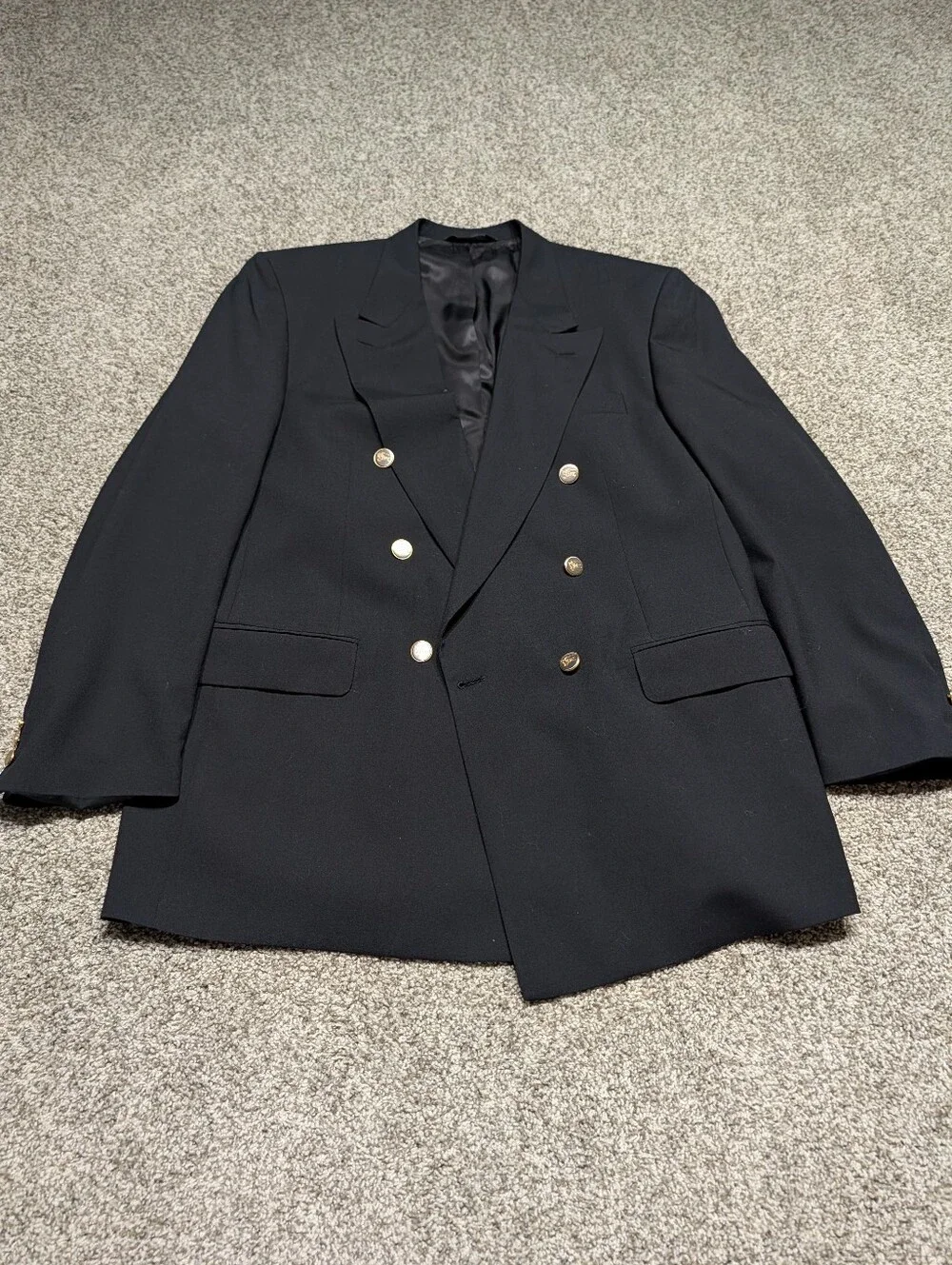 Vintage Burberrys' Mens Super 100's Wool Suit Jacket Blazer Size 44 Made In USA